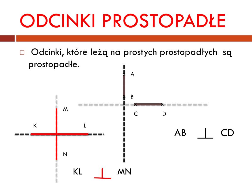 Proste Prostopadłe I Proste Równoległe