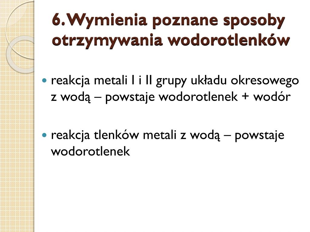 PPT - Wodorotlenki i kwasy PowerPoint Presentation, free download - ID Sposoby Otrzymywania Wodorotlenków