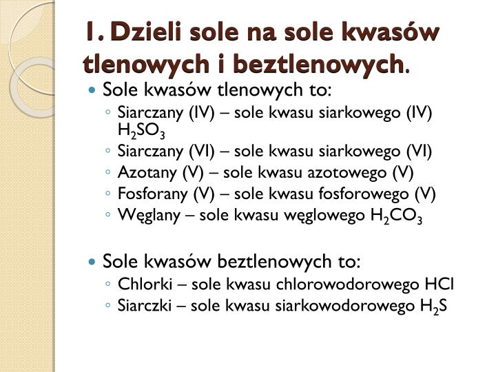 Wzory Kwasów Tlenowych I Beztlenowych