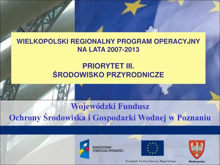 Wojewódzki Fundusz Ochrony środowiska I