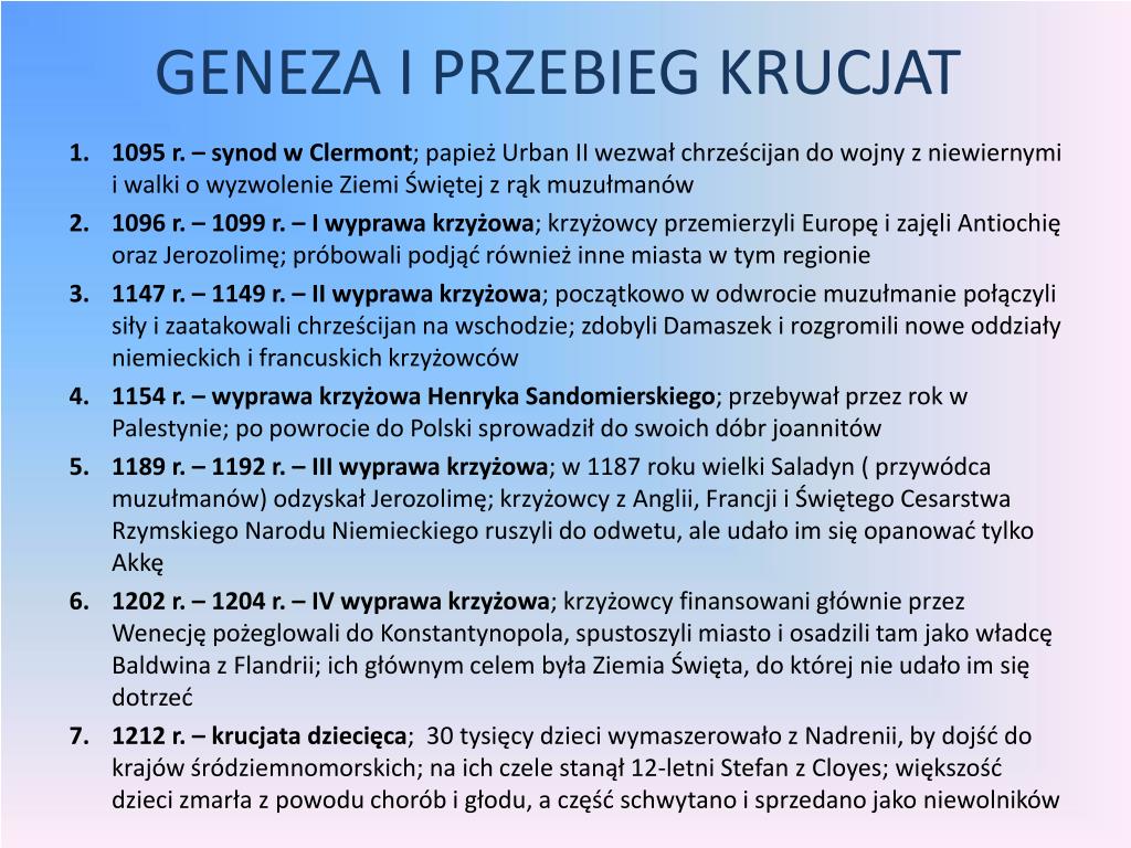 PPT - WYPRAWY KRZYŻOWE PowerPoint Presentation, free download - ID:6522297 Przyczyny I Skutki Wypraw Krzyżowych