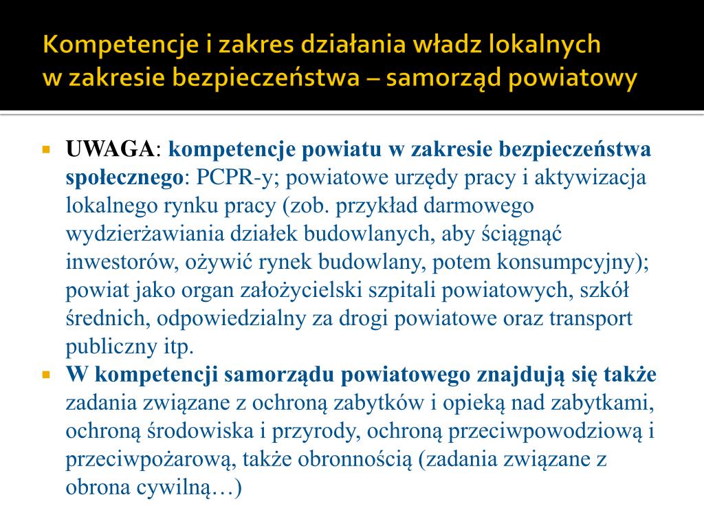 Podaj Nazwy Organów Samorządu Powiatowego