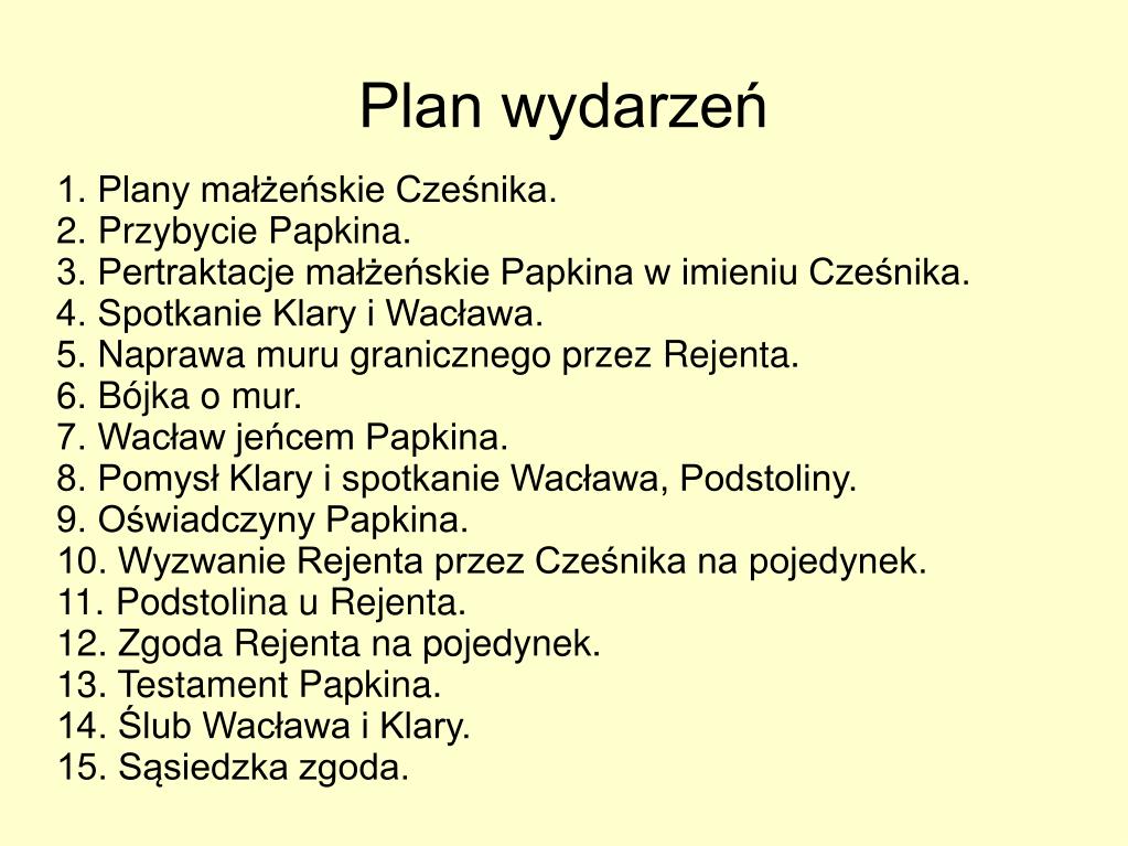 Plan Wydazen A Fredro Zemsta Akt2