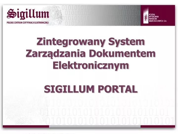 PPT - Zintegrowany System Zarządzania Dokumentem Elektronicznym Zintegrowany System Zarządzania Jakością I środowiskiem
