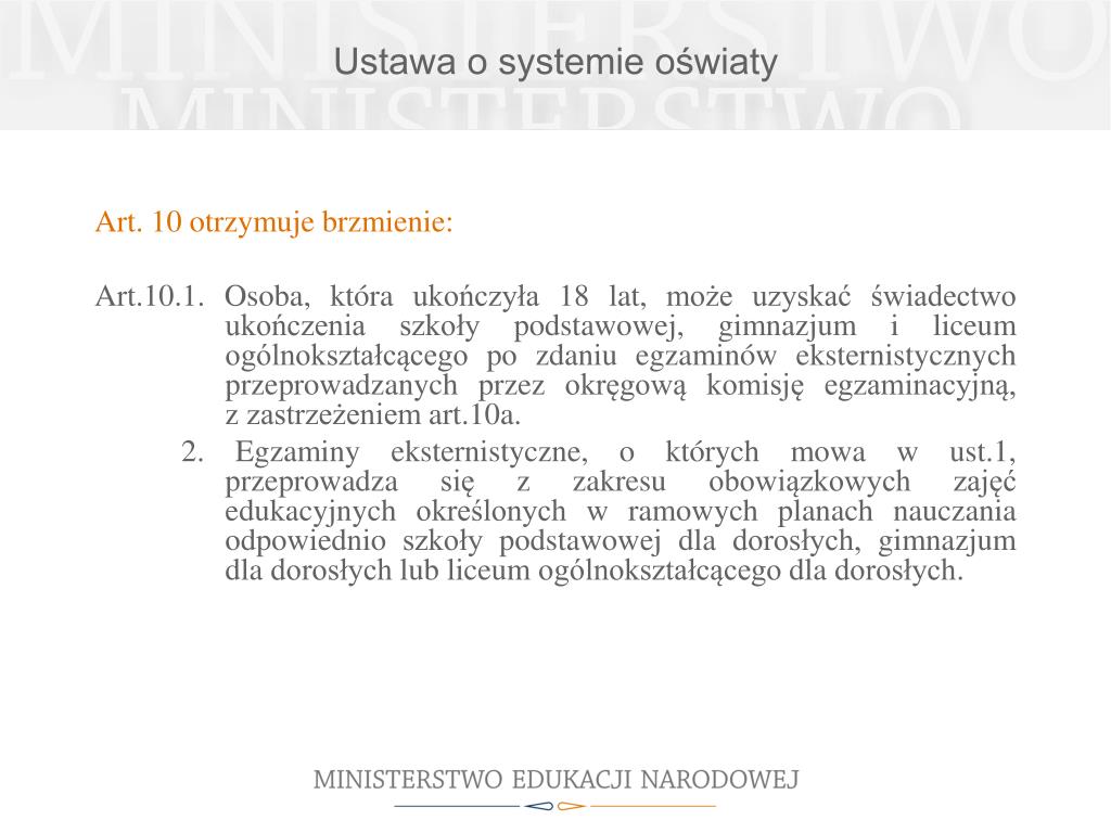PPT - Zmiany ustawy o systemie oświaty PowerPoint Presentation, free Art 44k Ust 1 Ustawy O Systemie Oświaty