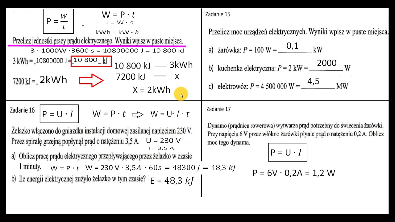 Prąd Elektryczny Klasa 8 Powtórzenie