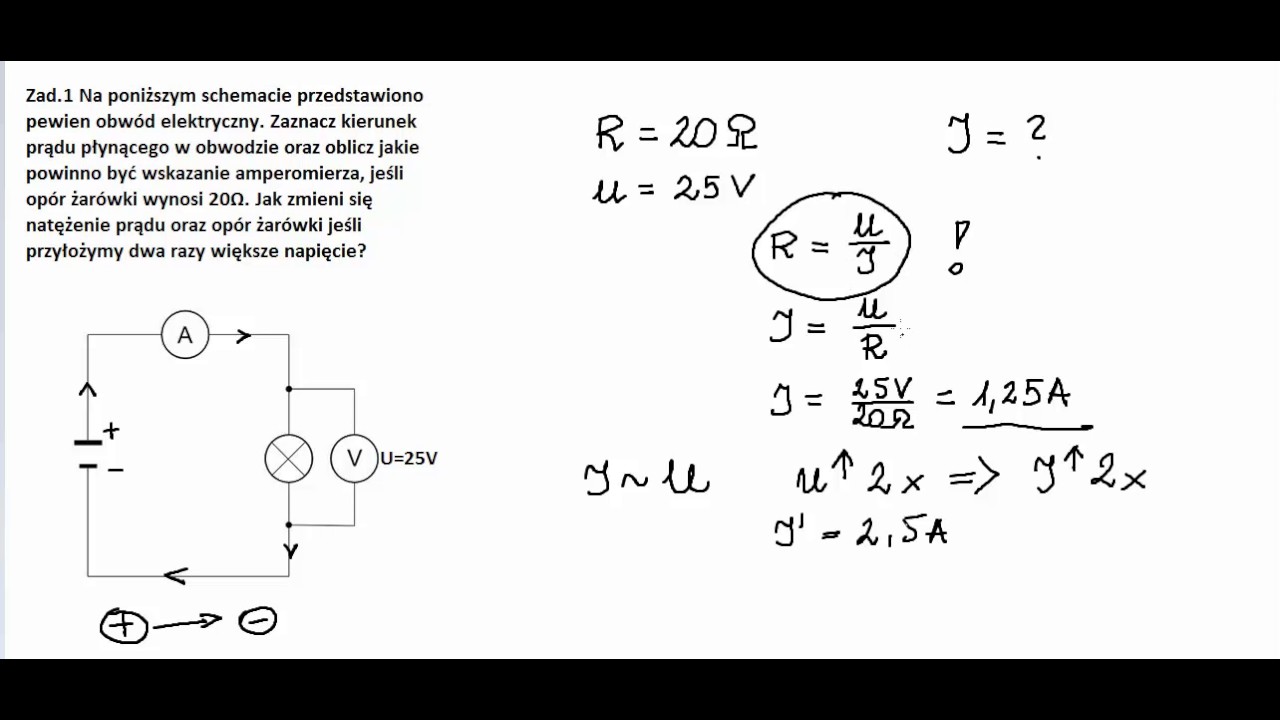Prąd elektryczny - zadania cz.1 - YouTube Oblicz Natezenie Pradu W Nastepujacych Sytuacjach