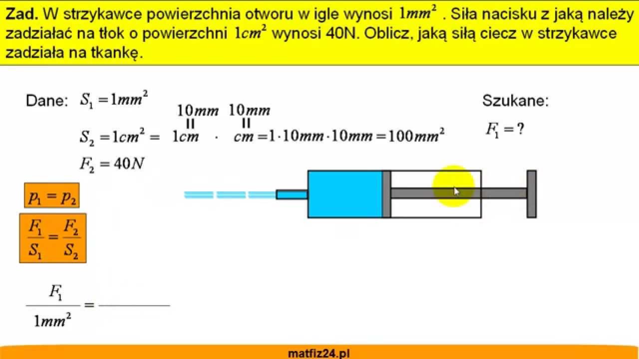 Prawo Pascala Zadania Klasa 7