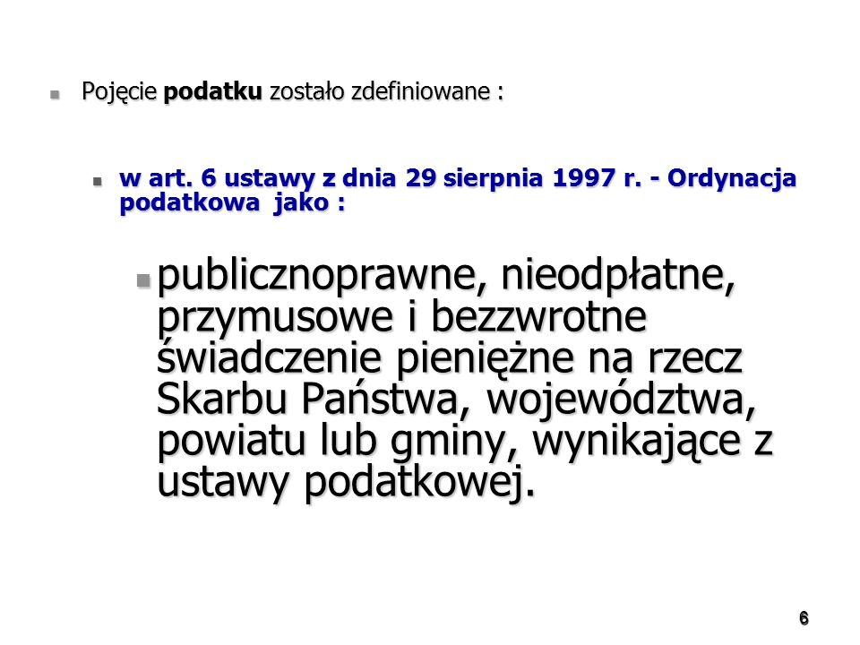 PRAWO PODATKOWE Piotr Sokół hasło: 2015PP. Akty prawne: 1. Ustawa z Ustawa Z Dnia 29 Sierpnia 1997 R Ordynacja Podatkowa