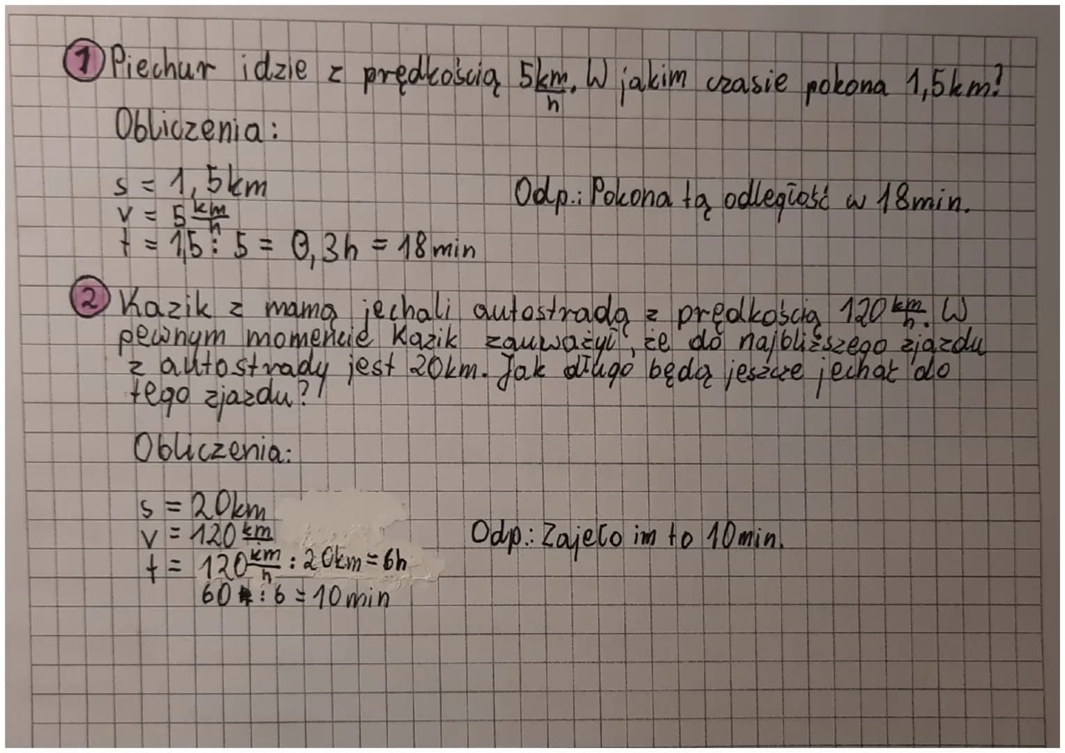 Prędkość, Droga, Czas - Klasa 6 Sprawdzian PDF (Matematyka) jako PDF Predkosc Droga Czas Sprawdzian Z Matematyki Klasa 6