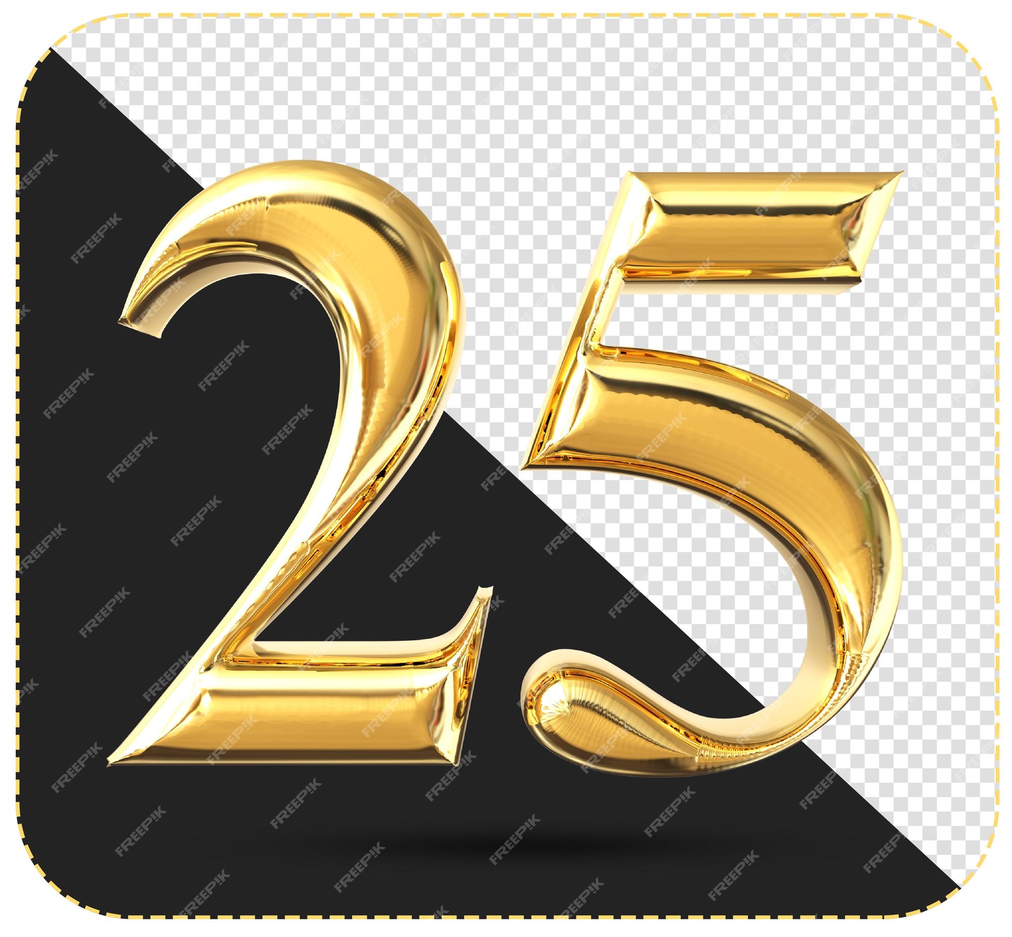 Premium PSD | Number 25 3d rendering 25 Lekcji Uważności Czas Na Dobre życie