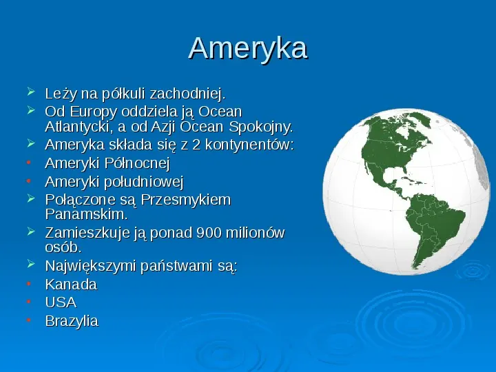 Prezentacja ameryka - Świat prezentacji Ameryka Prezentacja Multimedialna Dla Dzieci