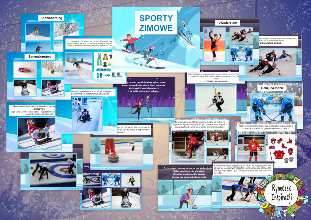 Sporty Zimowe Prezentacja Multimedialna Przedszkole