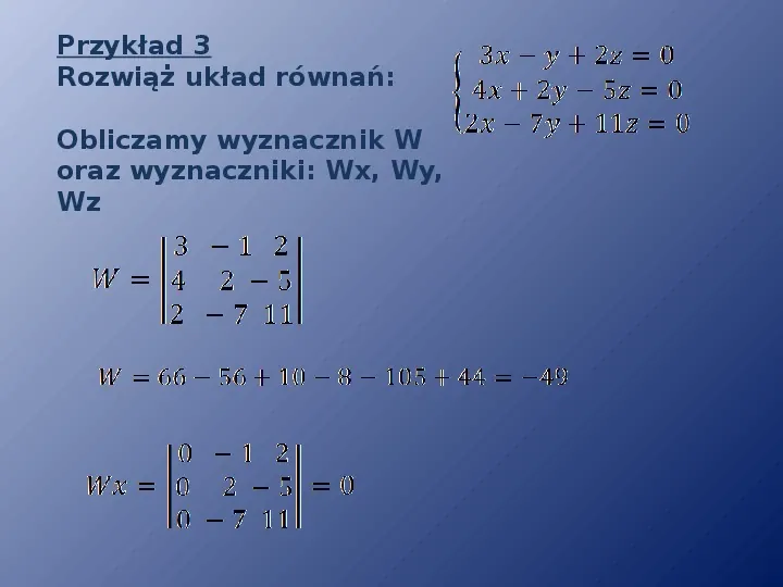 Prezentacja układ równań linowych z trzema niewiadomymi - Świat prezentacji Uklad Rwnan Liniowych Z Dwiema Niewiadomymi