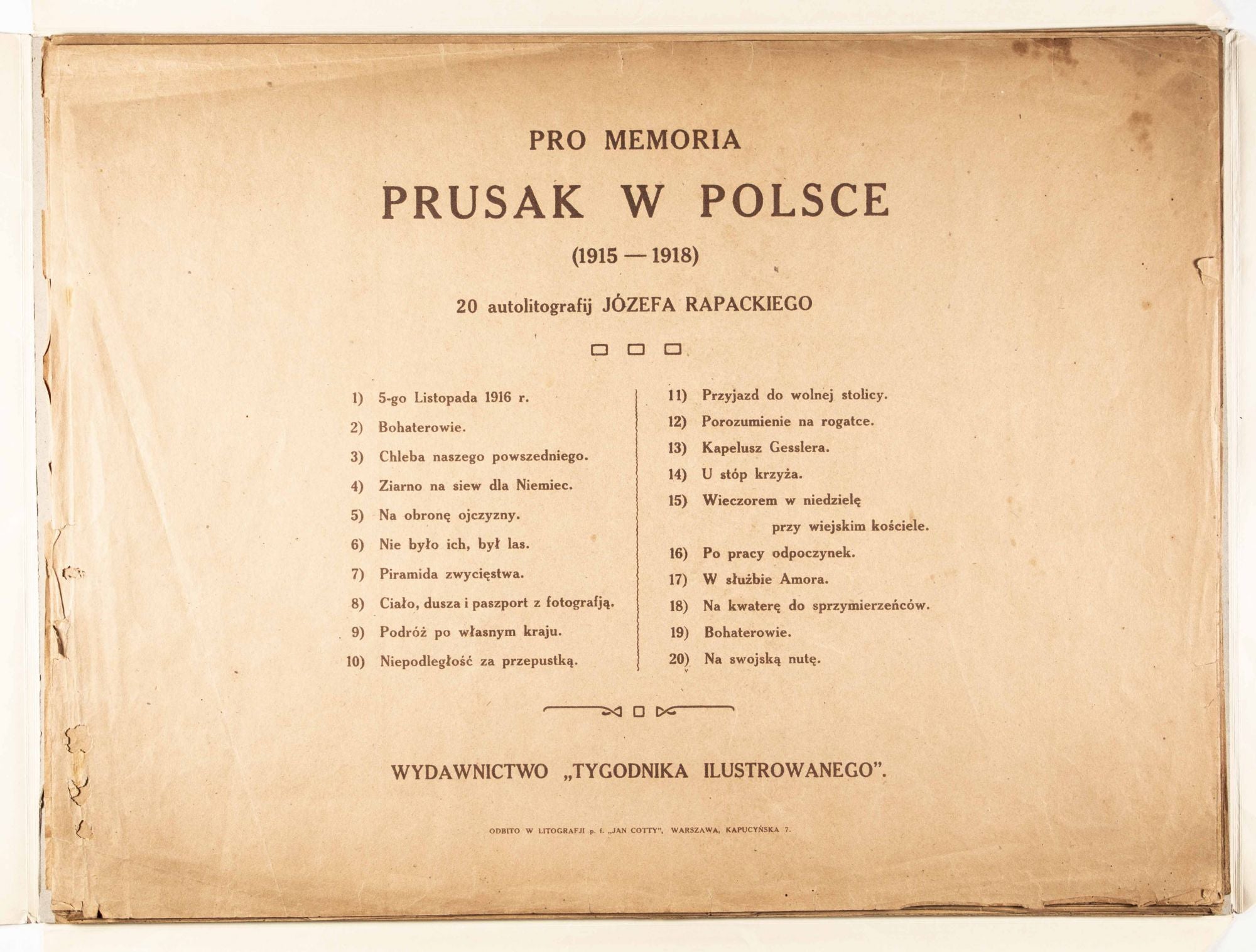 Pro Memoria. Prusak W Polsce (1915-1918) [Prussians in Poland (1915 Zagrożone Gatunki Roślin W Polsce
