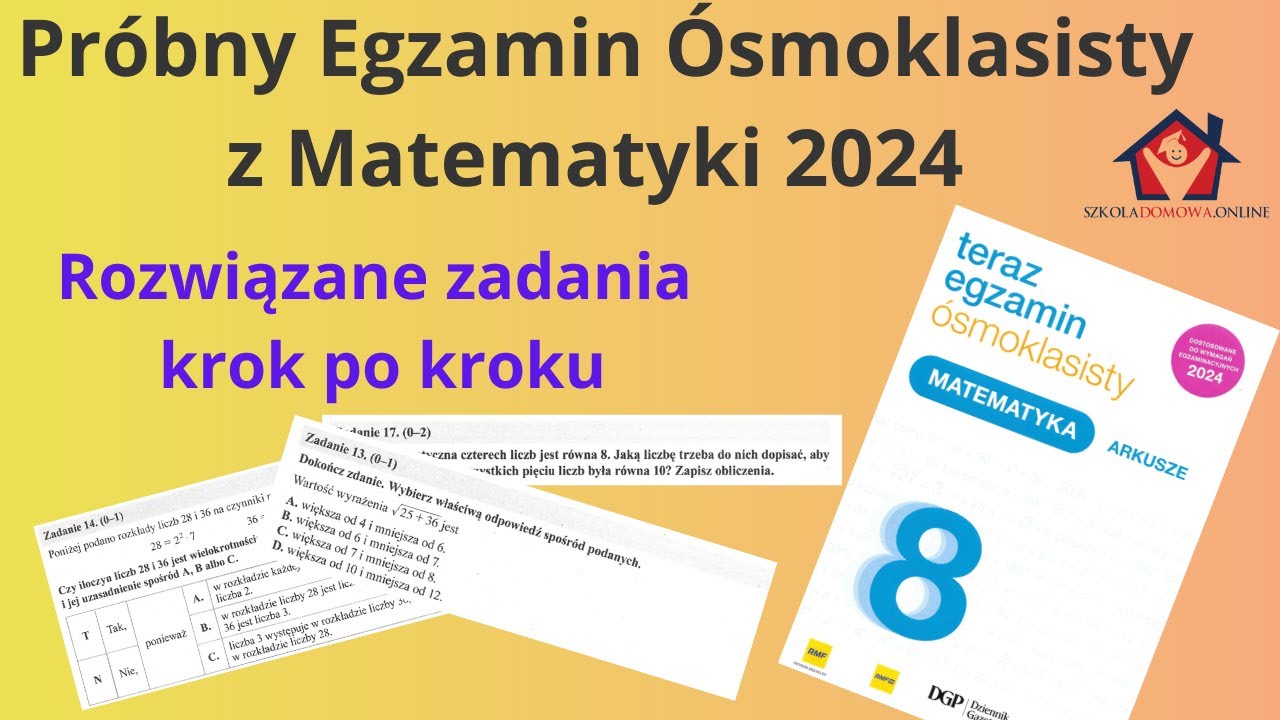 Próbny Egzamin Ósmoklasisty 2024 z Matematyki - Nowa Era - Arkusz 1 Egzamin Próbny Matematyka Nowa Era