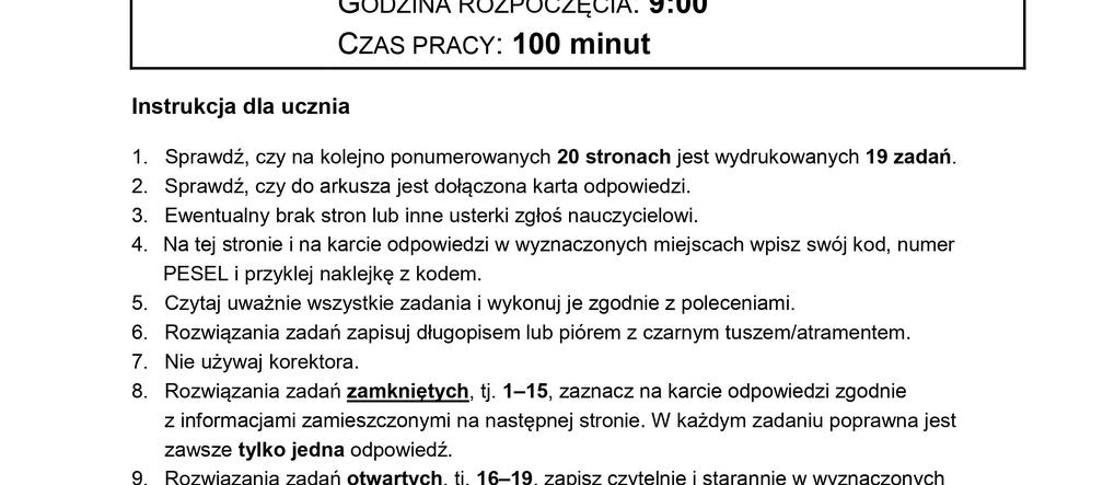 Próbny egzamin ósmoklasisty: Operon. Odpowiedzi i arkusze z Odpowiedzi Do ćwiczeń Magnet 2