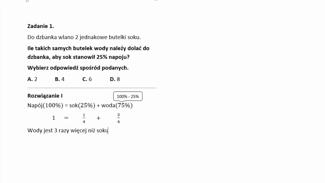 Do Dzbanka Wlano 3 Jednakowe Butelki Soku