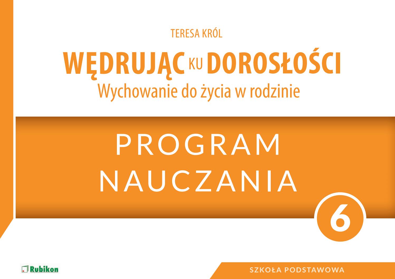 Program Nauczania Wdż Klasa 6 Rubikon