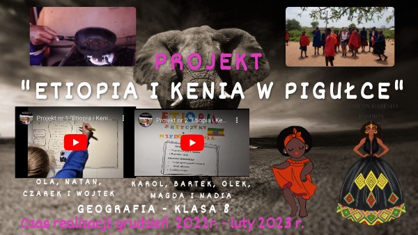 Projekt - Kenia i Etiopia w pigułce Kartkwka Etiopia I Kenia Klasa 8