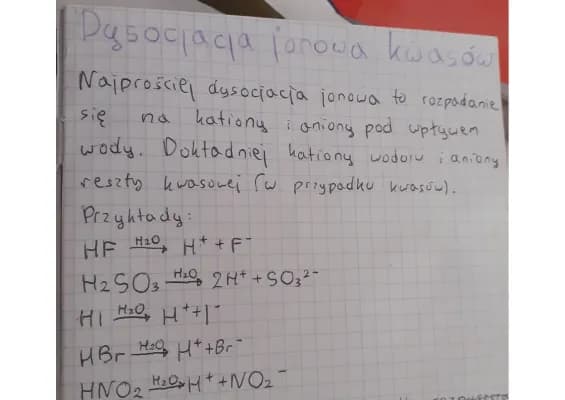 Proste wyjaśnienie: Kwasy - Chemia Klasa 8 Sprawdzian i PDF (Chemia Sprawdzian Klasa 8 Kwasy