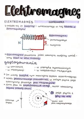 Proste wyjaśnienie: Magnetyzm klasa 8 - sprawdzian, quiz i odpowiedzi Fizyka Sprawdzian Magnetyzm