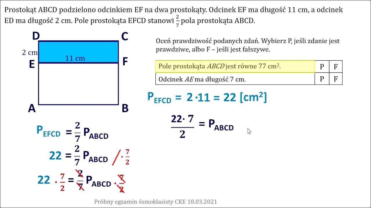 Prostokąt Abcd O Wymiarach 7 Cm I 8 Cm