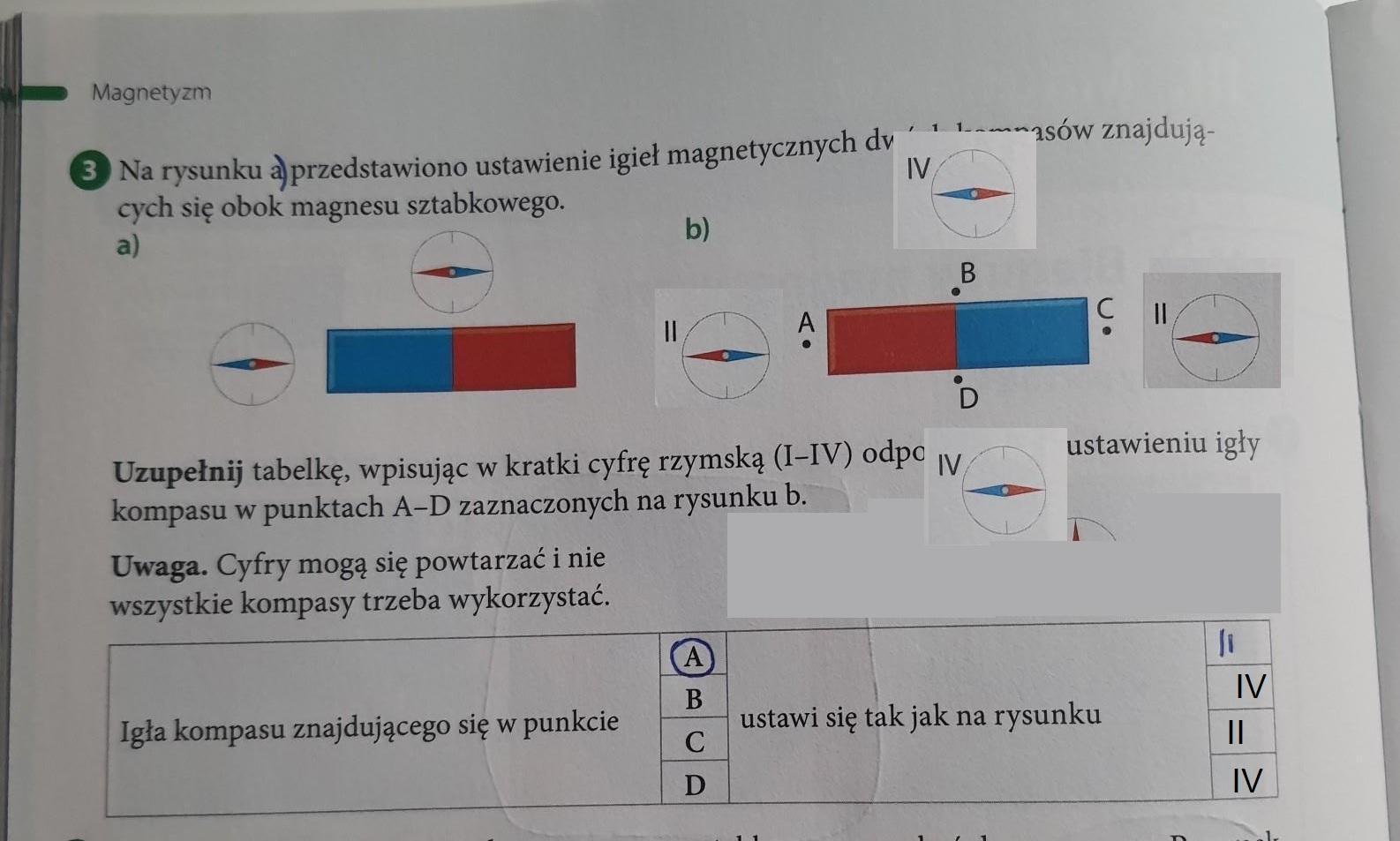 proszę o pomoc, daje naj. klasa 8 dział magnetyzm temat bieguny Magnetyzm Fizyka Klasa 8 Zadania