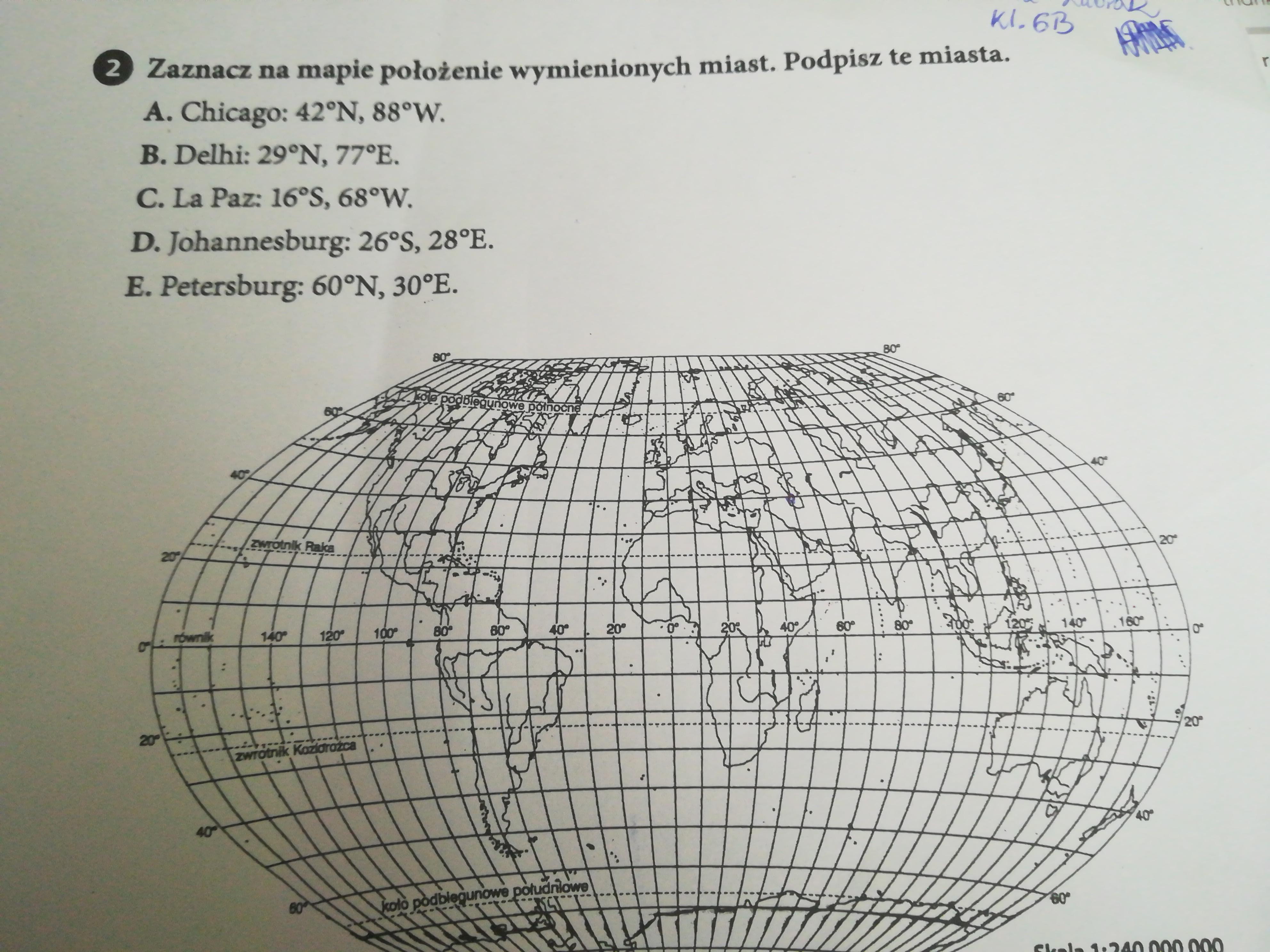 Zaznacz Na Mapie Położenie Wymienionych Miast Podpisz Te Miasta