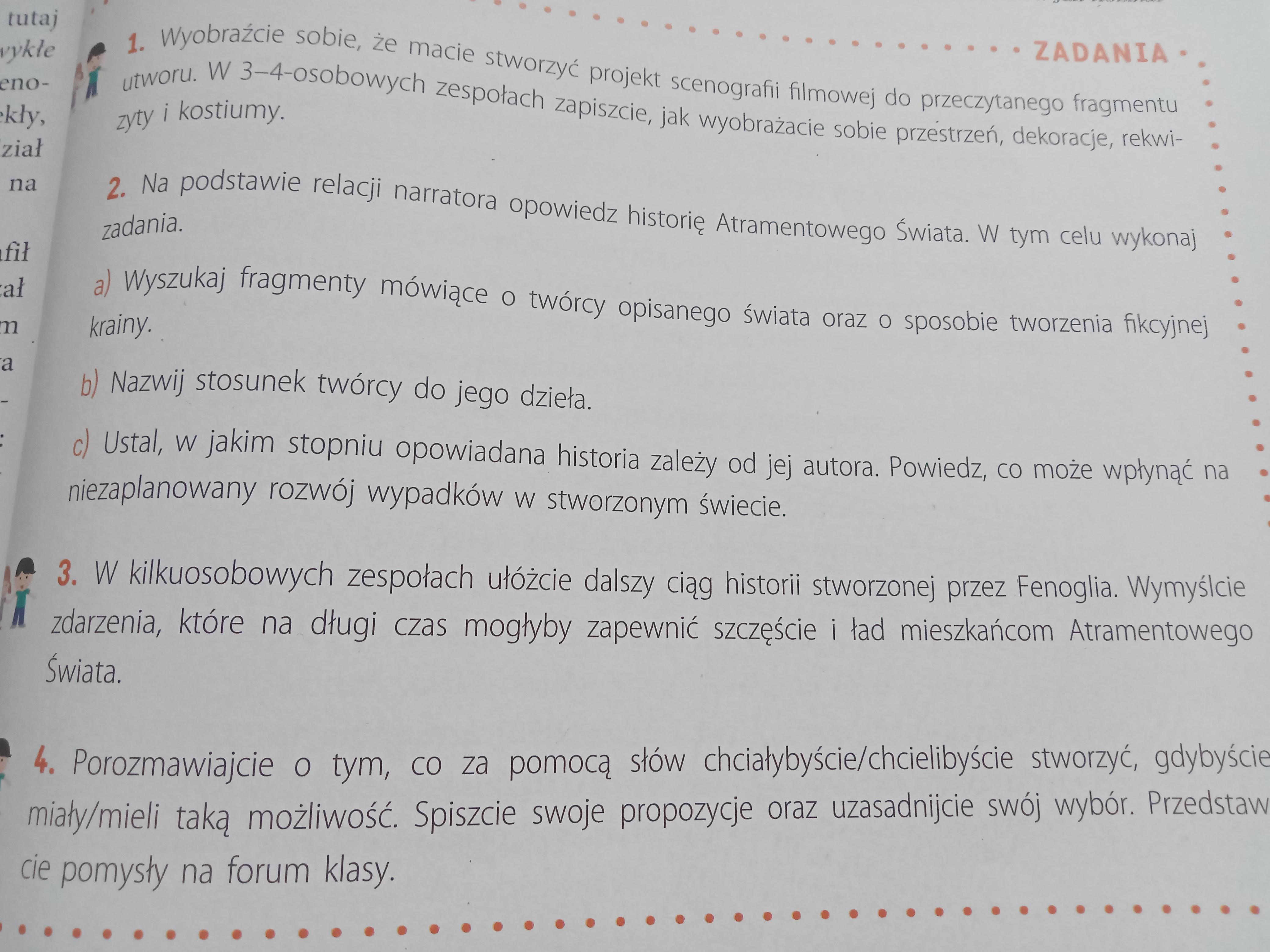 Proszę o pomoc z rozwiązaniem zadania 3 w załączniku (dalszy ciąg Przeczytaj Wstęp Opowiadania I Wymyśl Dalszy Ciąg Tej Historii