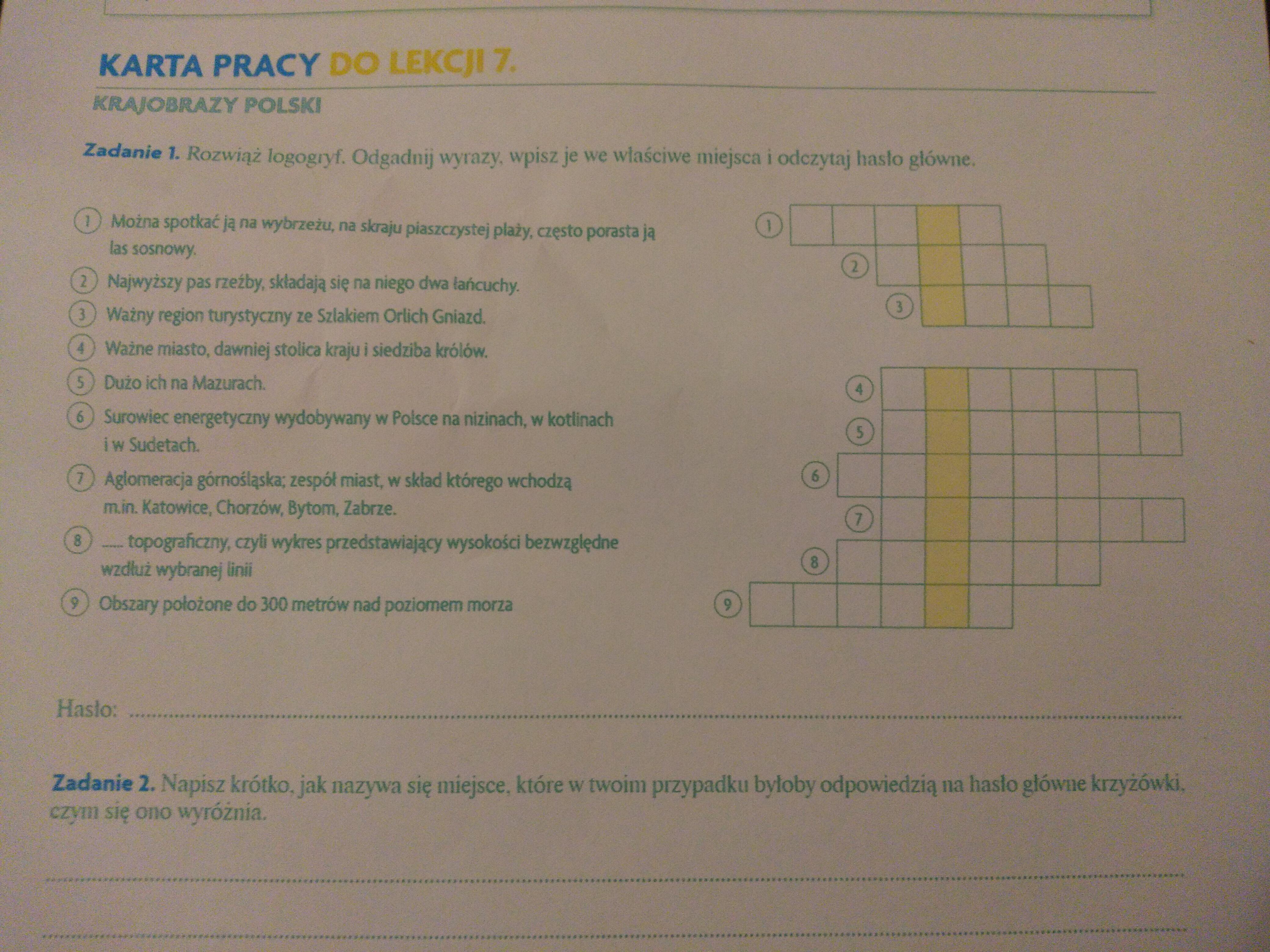 Geografia Klasa 5 Sprawdziany Krajobrazy Polski