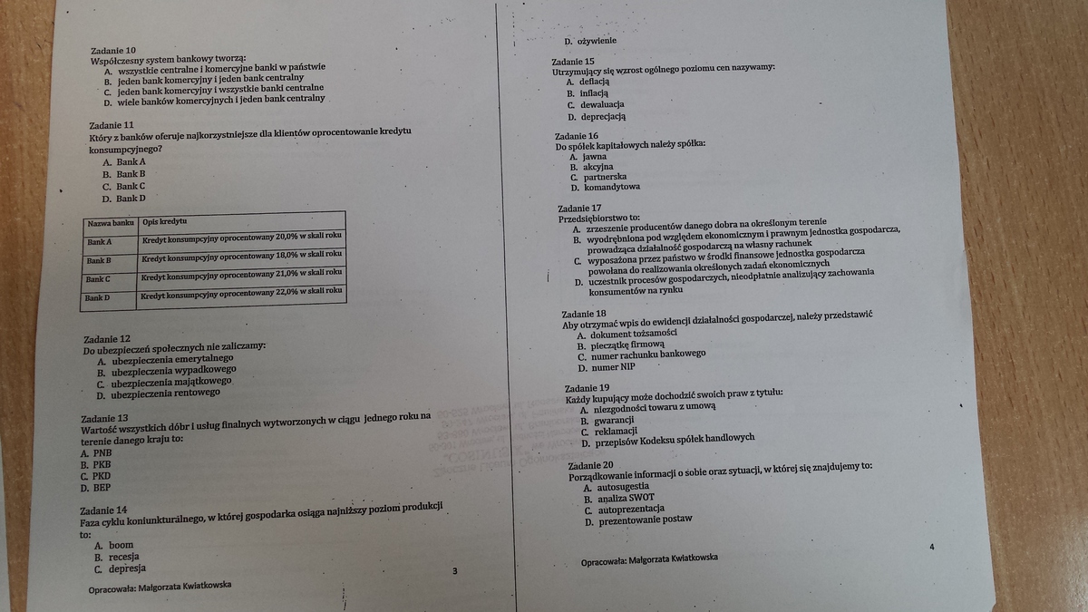 prosze o rozwiazanie testy z podstaw przedsiębiorczości - Brainly.pl Podstawy Przedsiebiorczosci Nowa Era Sprawdzian Dzial 3