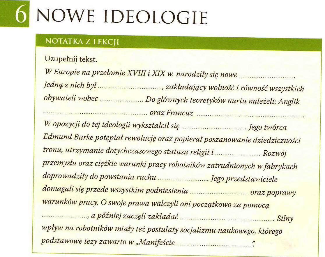 Notatka Z Lekcji Nowe Ideologie