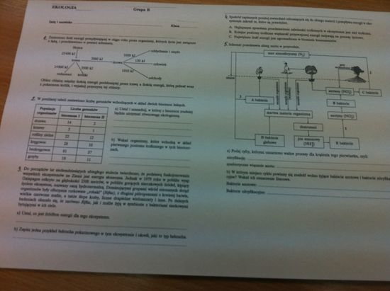Proszę, rozwiążcie mi sprawdzian z biologi dział "Ekosystem Sprawdzian Z Biologi Z Ekologii
