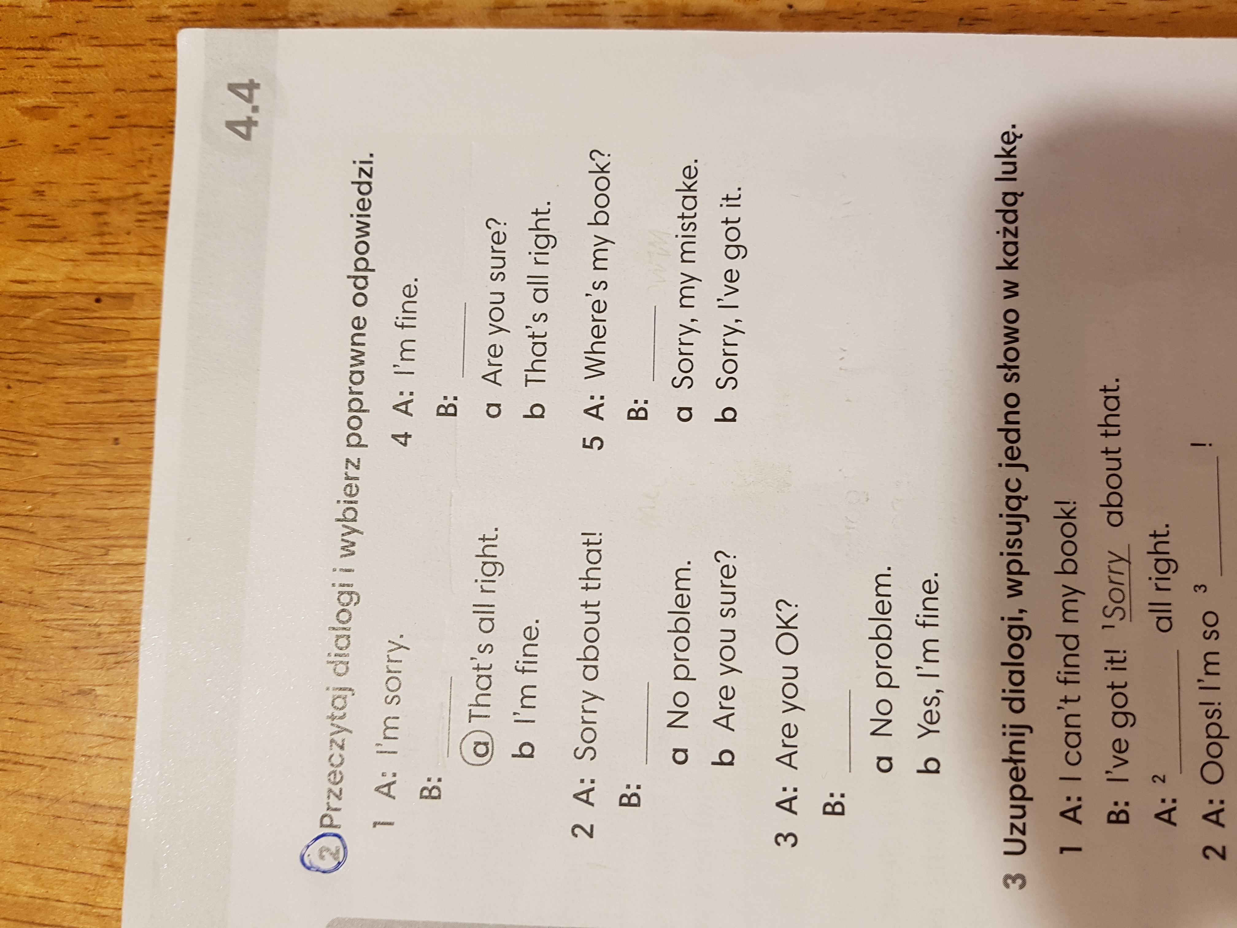 Wybierz Poprawne Odpowiedzi Aby Uzupełnić Dialogi