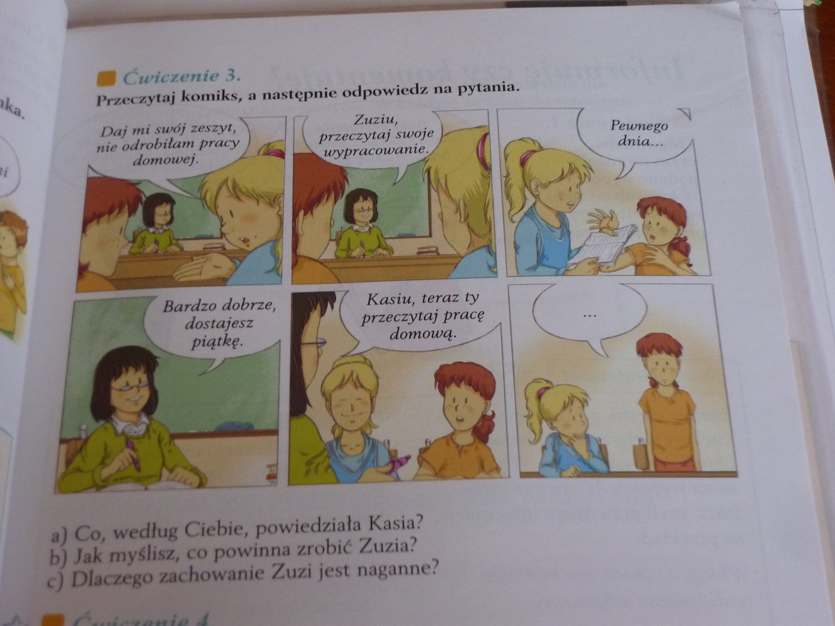 Przeczytaj Komiks I Odpowiedz W Zeszycie Na Poniższe Pytania