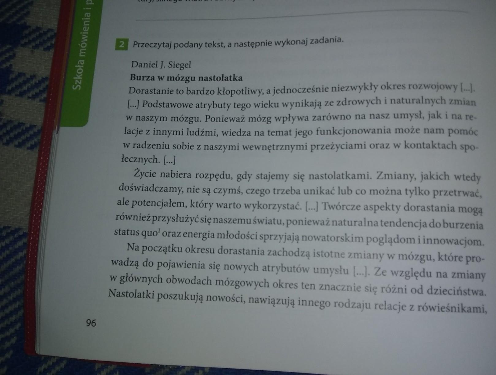 Przeczytaj podany tekst a następnie wykonaj zadania a w każdym akapicie Przeczytaj Podany Tekst Na Jego Podstawie Podaj Pięć Problemów
