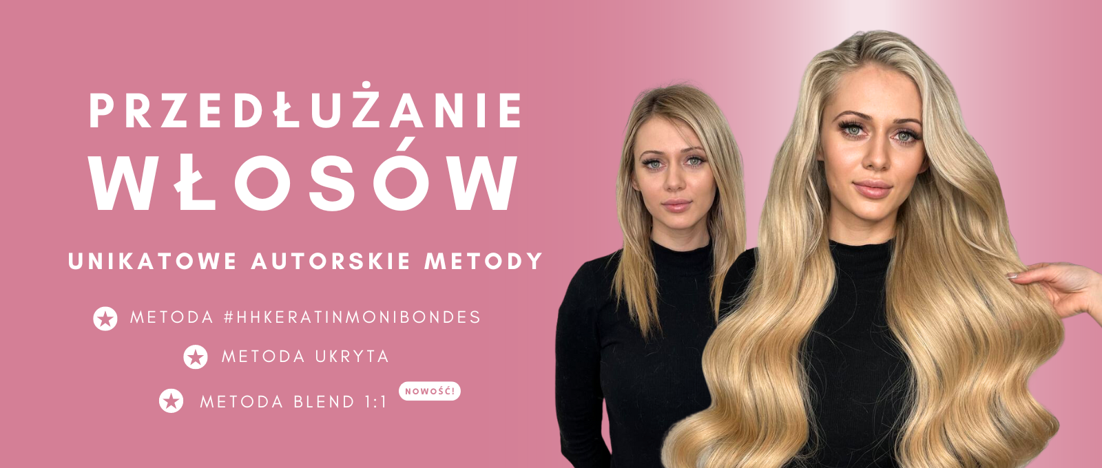Przedłużanie i zagęszczanie włosów | HollywoodHair Metoda Hh Keratin Mini Bondes