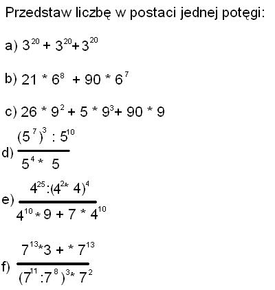 Zapisz Liczbe W Postaci Potegi O Podstawie 7