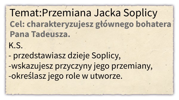 Przemiana Jacka Soplicy Spowiedz Jacka Soplicy W Punktach