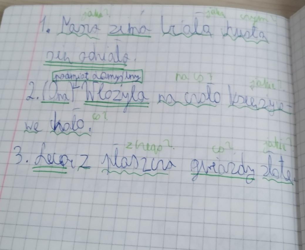 Przepisz Do Zeszytu Wypełnione Wykresy I Podpisz Wszystkie Części Zdania