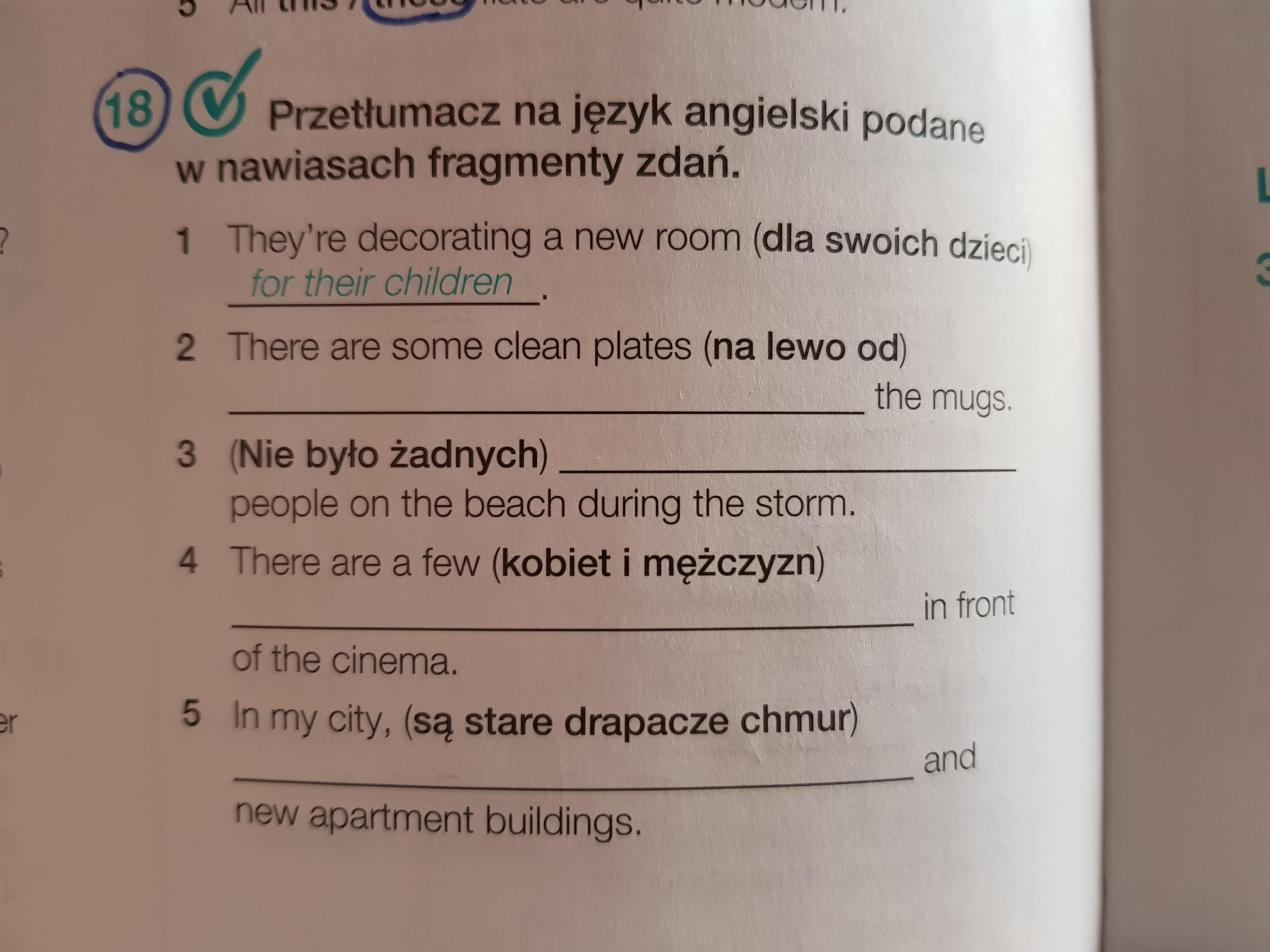 Przetlumacz Na Jezyk Angielski Podane W Nawiasach Fragmenty Zdan