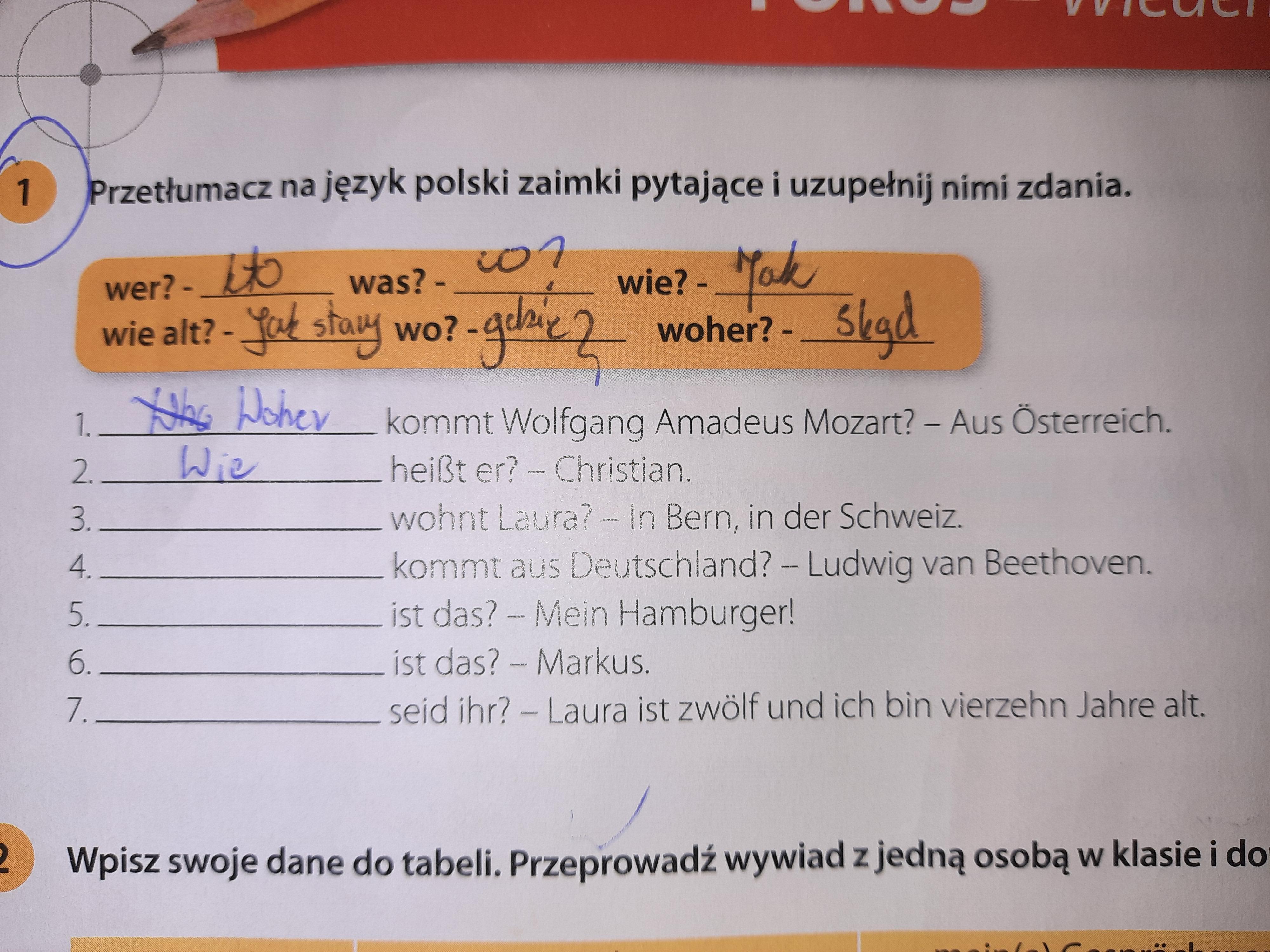 Przetlumacz Na Jezyk Polski Zaimki Pytajace I Uzupelnij Nimi Zdania Przetlumacz Na Jezyk Polski Zaimki Pytajace I Uzupelnij Nimi Zdania