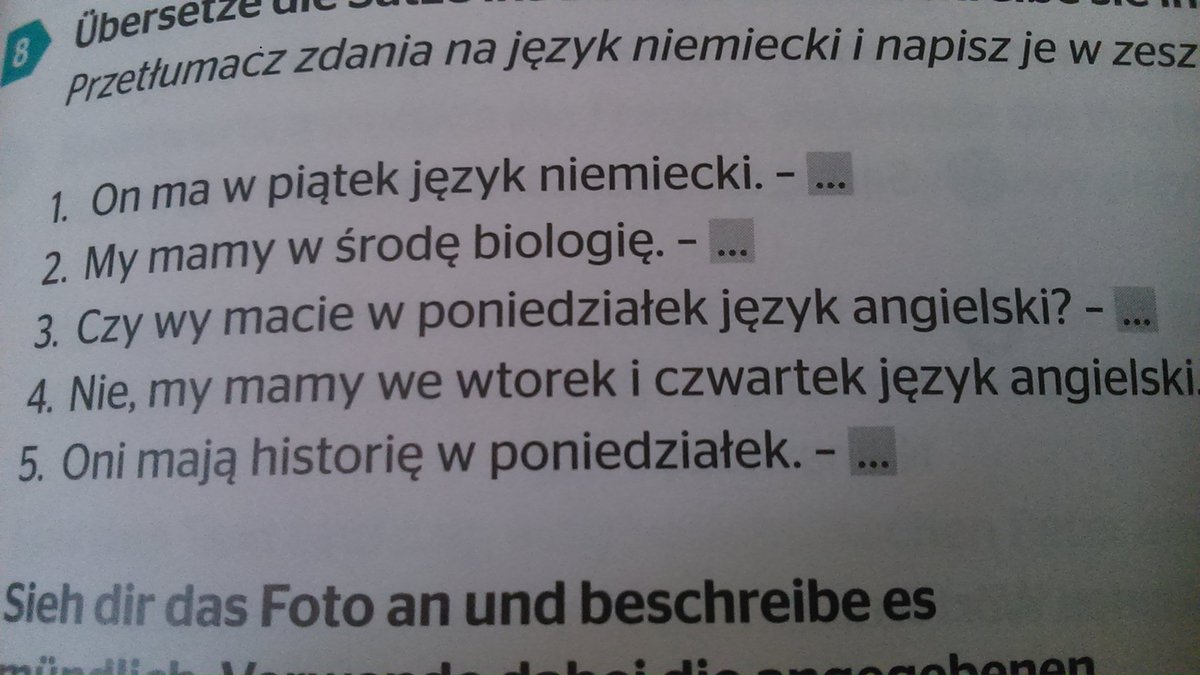 przetłumacz zdania na język niemiecki i napisz je w zeszycie. dam naj Przetłumacz Zdania Na Język Niemiecki I Napisz Je W Zeszycie