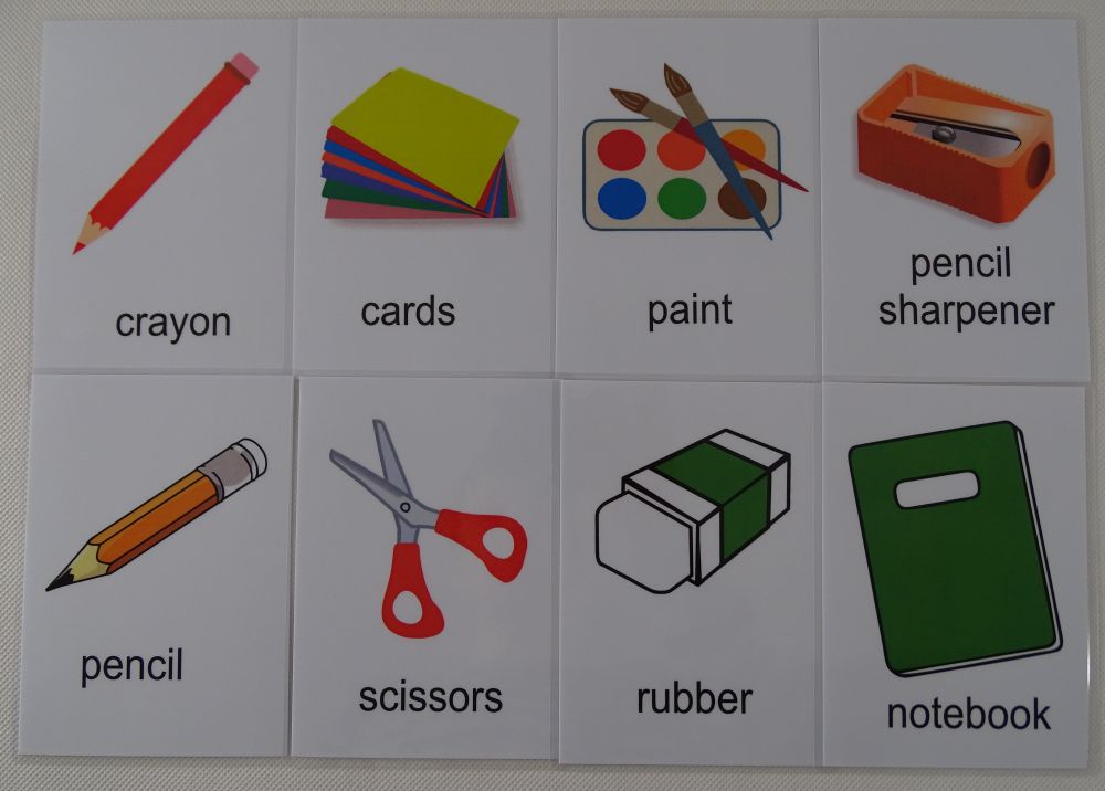 Przybory szkolne karty edukacyjne w języku angielskim dla dzieci młodszych Przybory Szkolne Po Angielsku ćwiczenia Do Druku