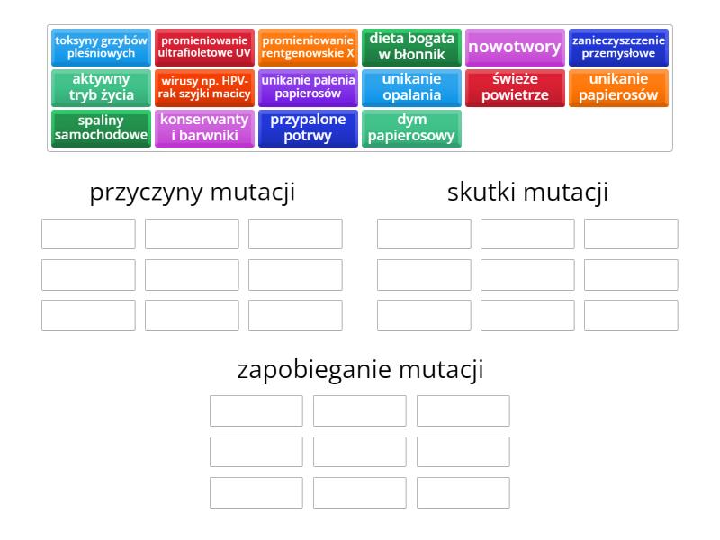 Przyczyny, skutki i zapobieganie mutacji - Group sort Przewrót Majowy Przyczyny I Skutki
