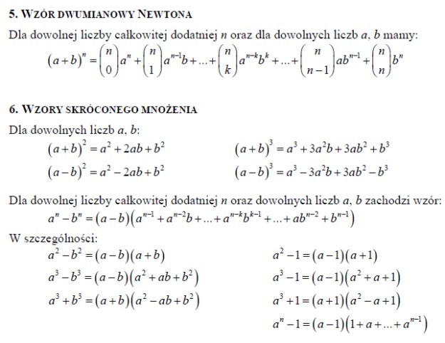 Przydatne wzory matematyczne (część I) - Fakty w INTERIA.PL Wzory Matematyczne Na Test Gimnazjalny