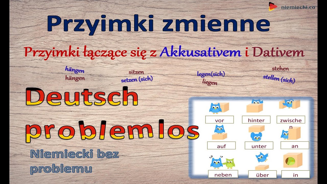 Przyimki zmienne - łączące się z Akk. i Dativ.; Niemiecki bez problemu Przetłumacz Wyrażenia Na Język Niemiecki I Zanotuj Je W Zeszycie