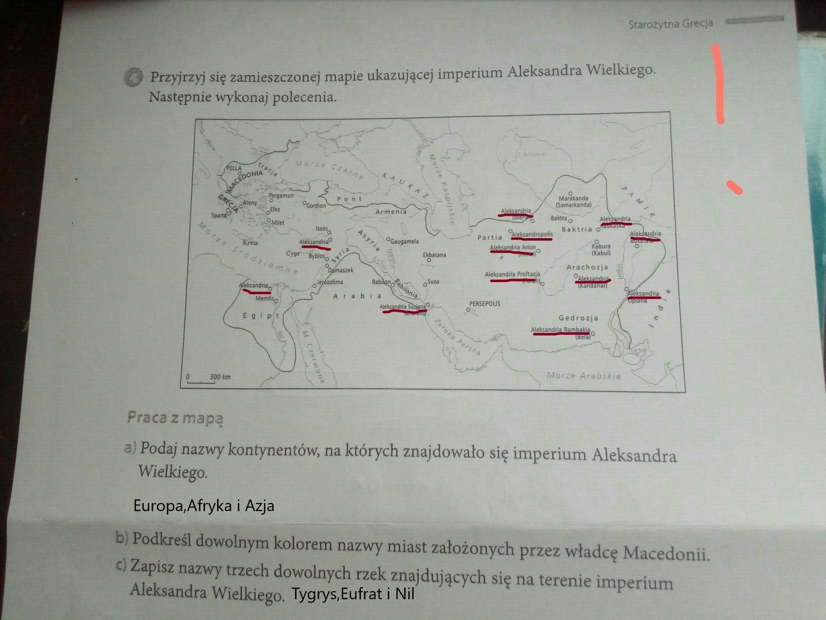 Podkresl Dowolnym Kolorem Nazwy Miast Zalozonych Przez Wladce Macedonii