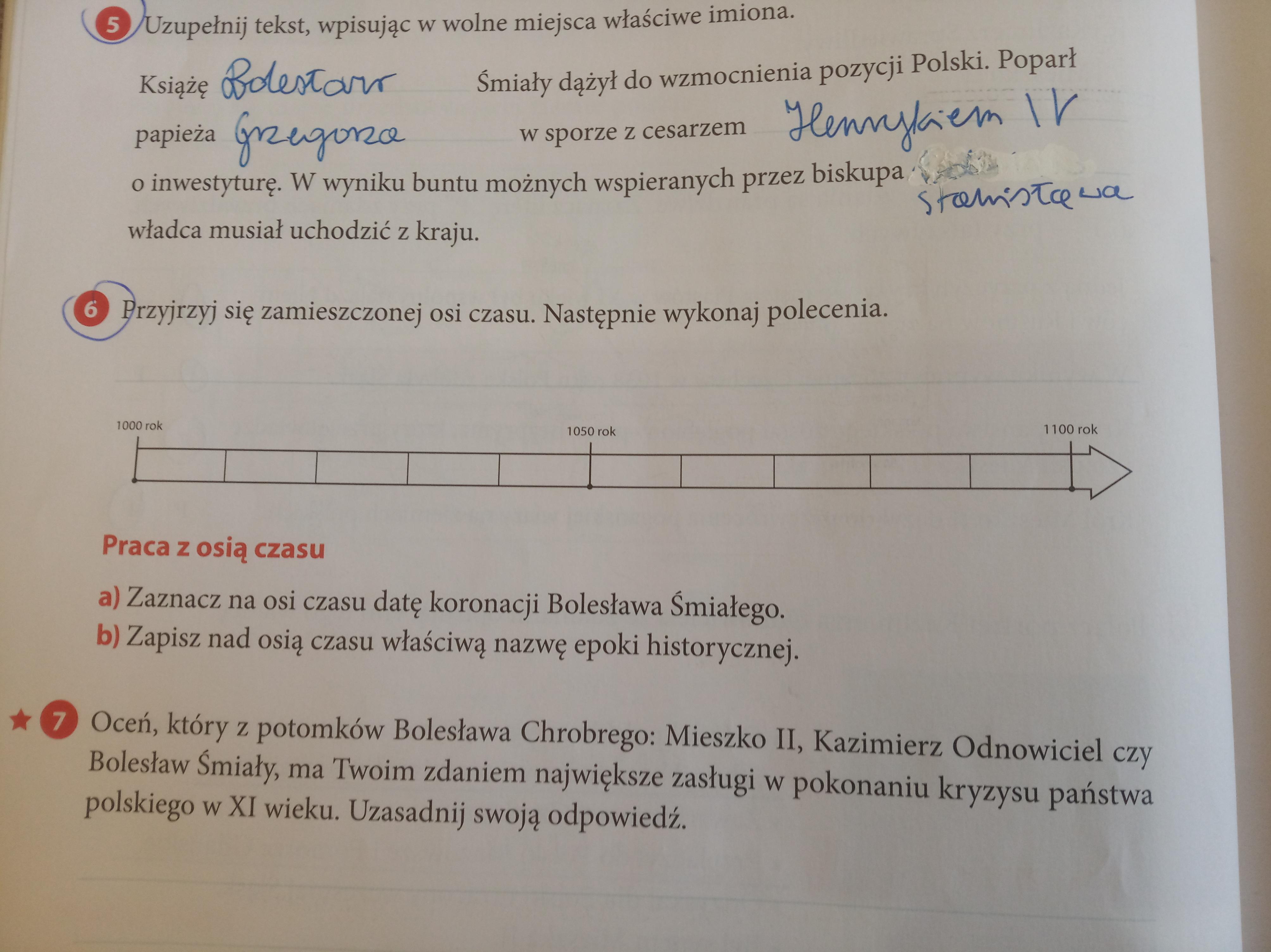 Przyjrzyj się zamieszczonej osi czasu. Następnie wykonaj polecenia Przyjrzyj Się Osi Czasu Następnie Wykonaj Polecenia